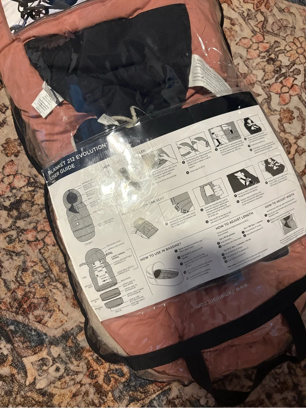 7 AM ENFANT Blanket 212 Pink Carrier Stroller Blanket